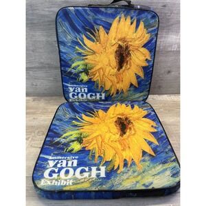 Van Gogh Immersive Experience Sunflower Seat Cushions Lot of 2 Flower